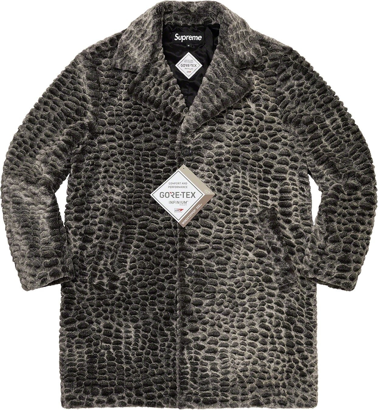 Croc Faux Fur Overcoat